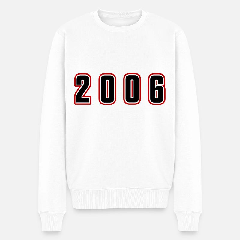 2006 Année Numéro - Pull Premium bio Homme - blanc