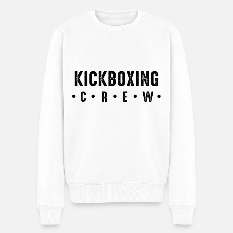 Kickboxing Crew - Männer Premium Bio Pullover - Weiß