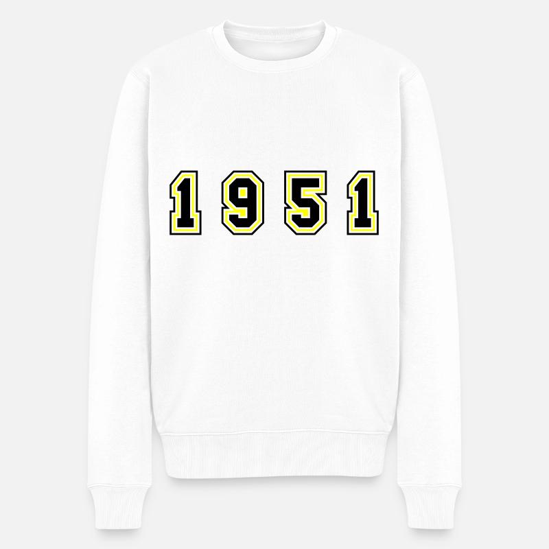 Numéro de l’année 1951 - Pull Premium bio Homme - blanc