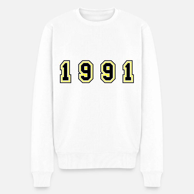 Numéro de l’année 1991 - Pull Premium bio Homme - blanc
