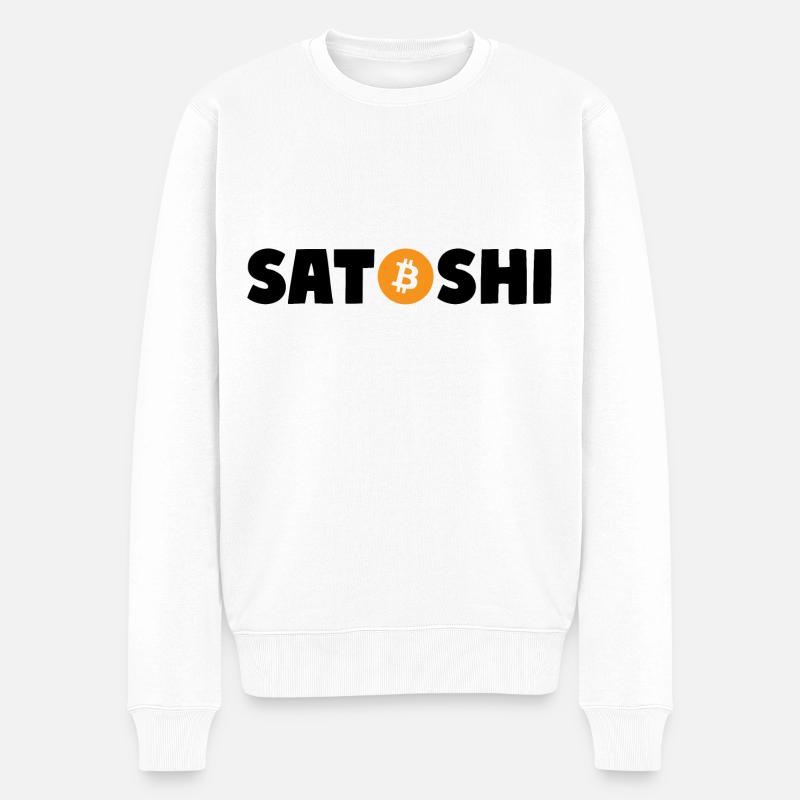 Satoshi Nakamoto Blockchain Bitcoin - Pull Premium bio Homme - blanc