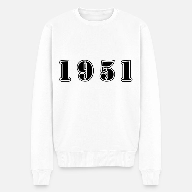 1951 anniversaire - Pull Premium bio Homme - blanc
