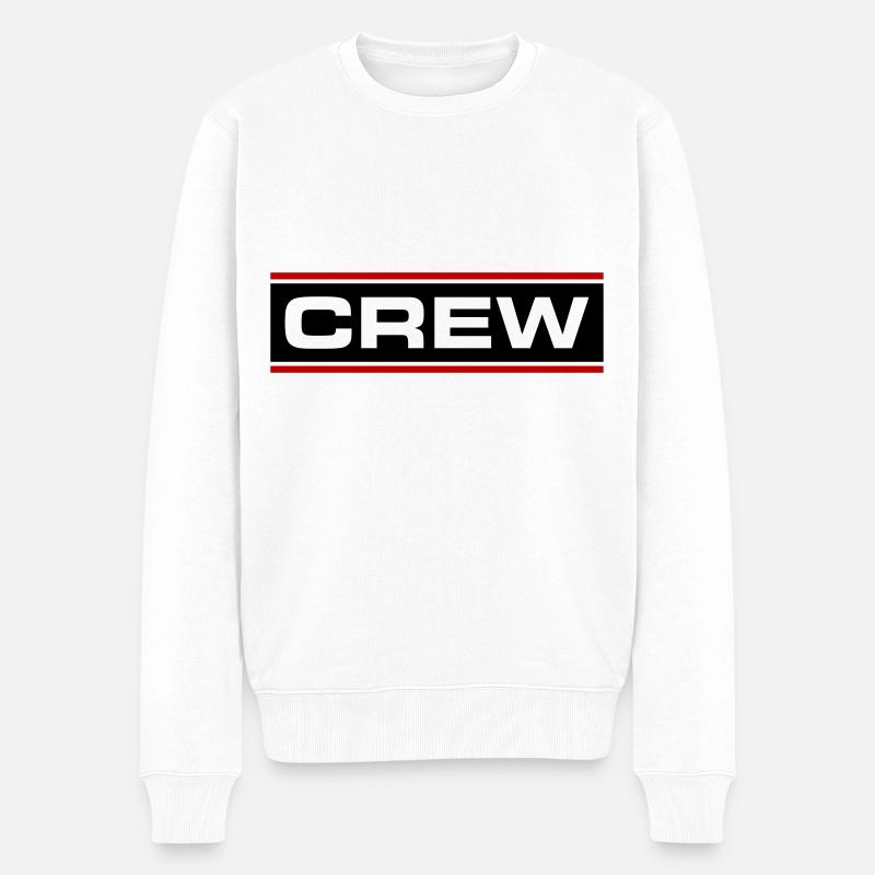 Crew Linie - Männer Premium Bio Pullover - Weiß