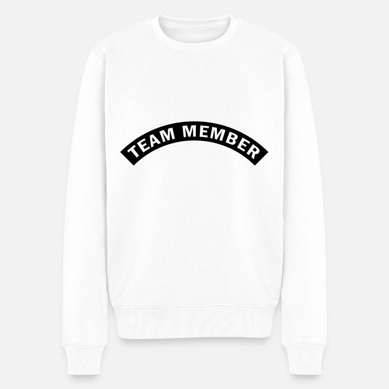 team mitglied - Männer Premium Bio Pullover - Weiß