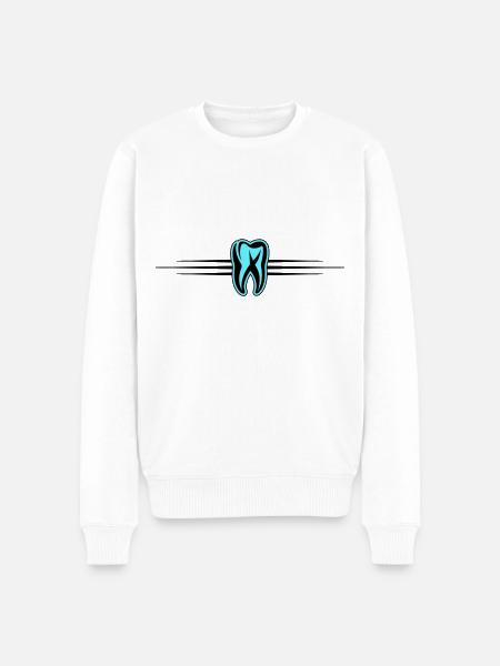 Tooth Icon Dentist - Men's Premium Organic Jumper - white