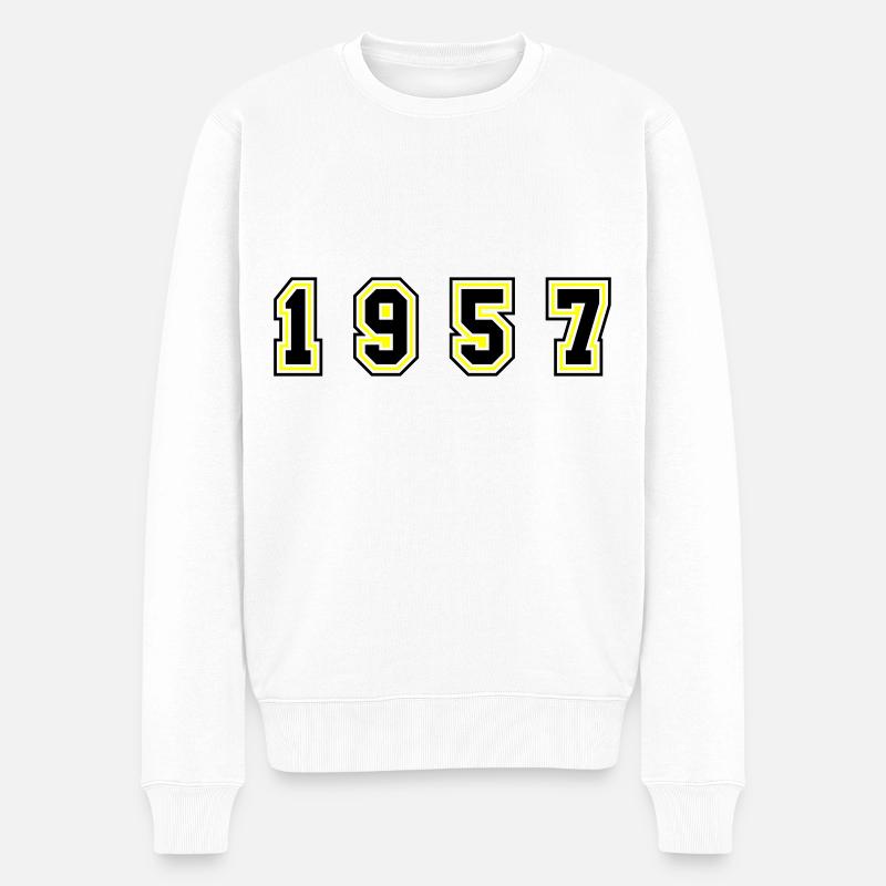 Numéro de l’année 1957 - Pull Premium bio Homme - blanc