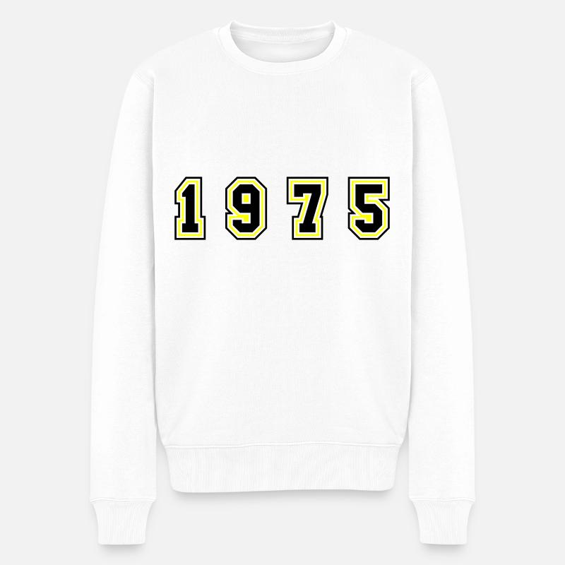 Numéro de l’année 1975 - Pull Premium bio Homme - blanc