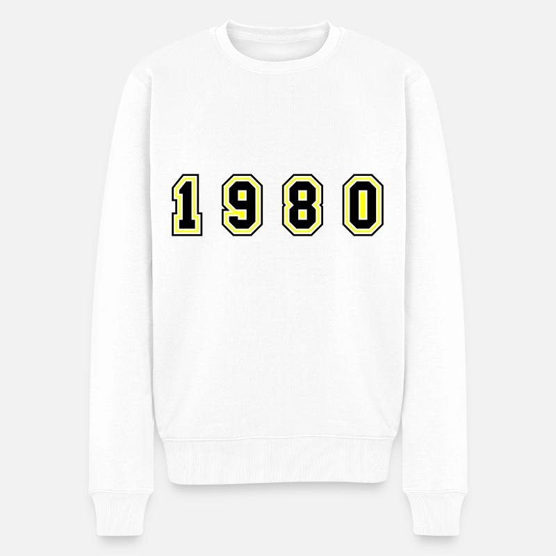 Numéro de l’année 1980 - Pull Premium bio Homme - blanc