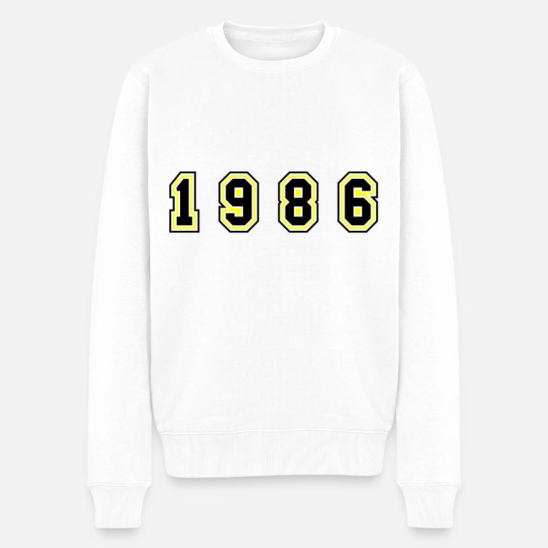 Numéro de l’année 1986 - Pull Premium bio Homme - blanc