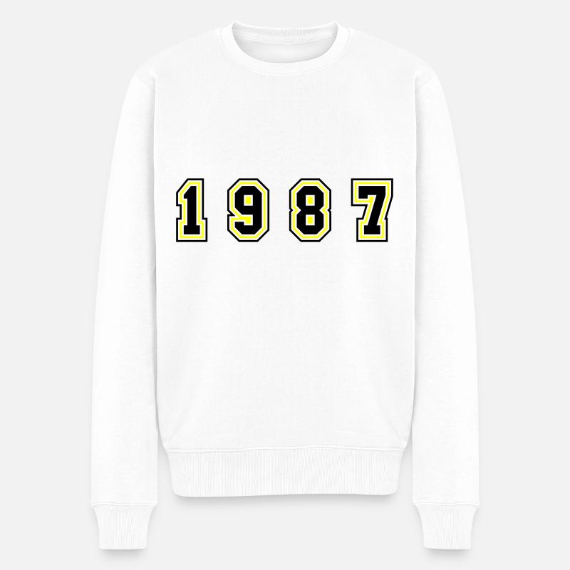 Numéro de l’année 1987 - Pull Premium bio Homme - blanc