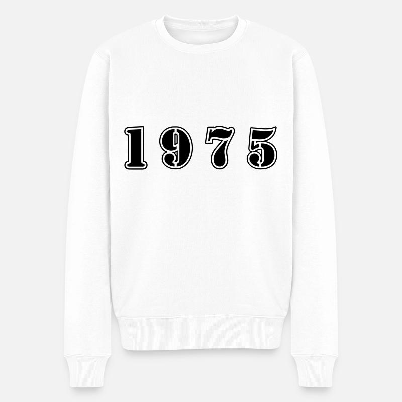 1975 anniversaire - Pull Premium bio Homme - blanc