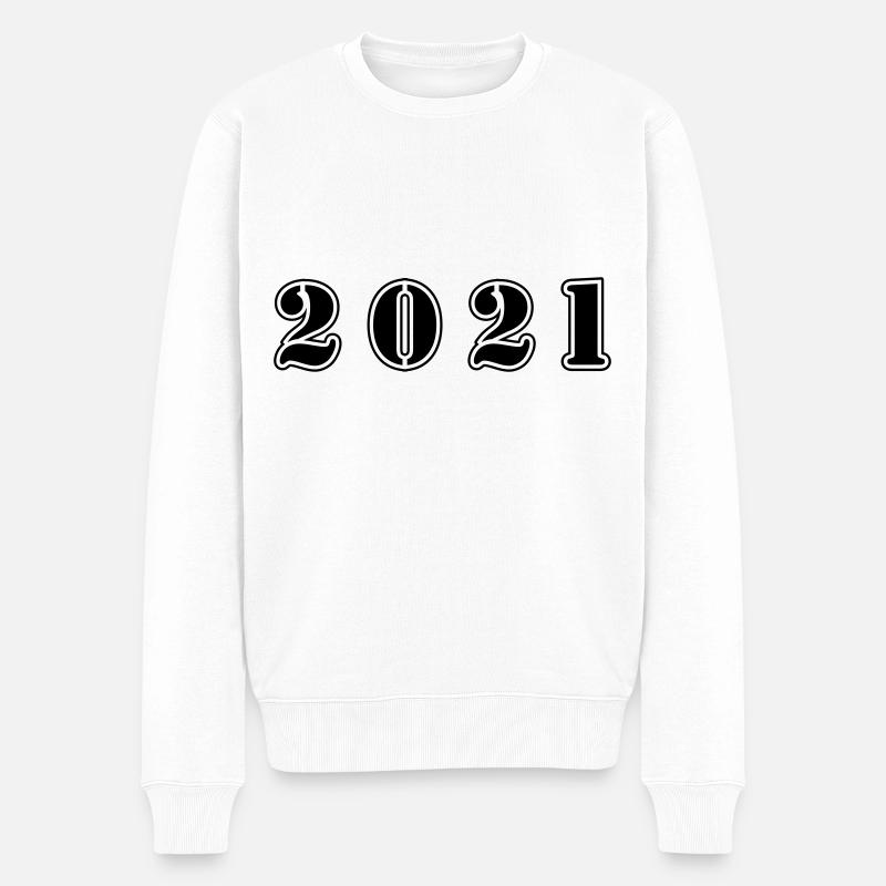 Anniversaire de l’année 2021 - Pull Premium bio Homme - blanc