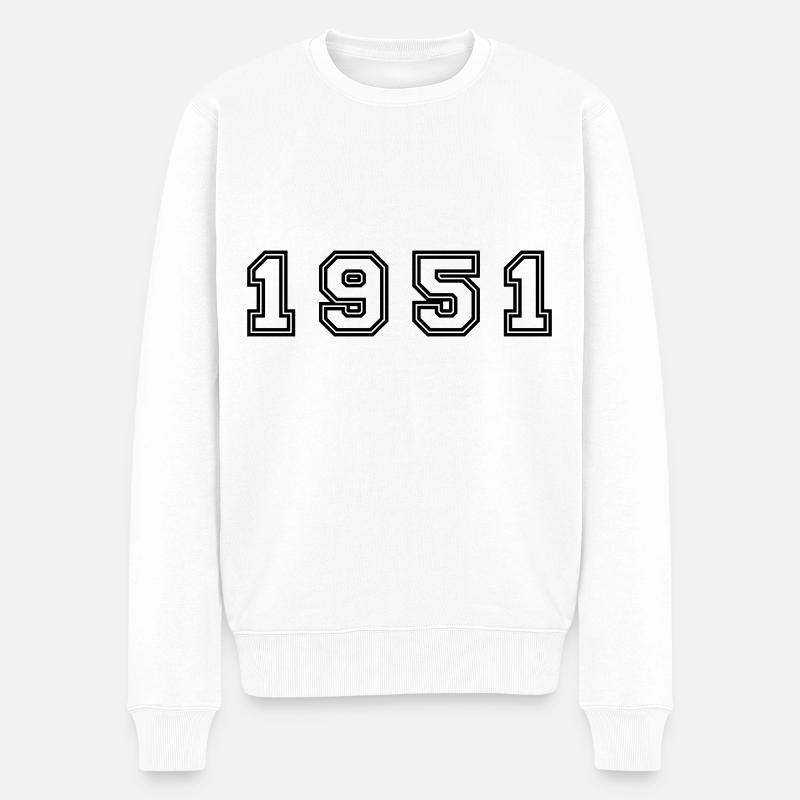 Numéro de l’année 1951 - Pull Premium bio Homme - blanc