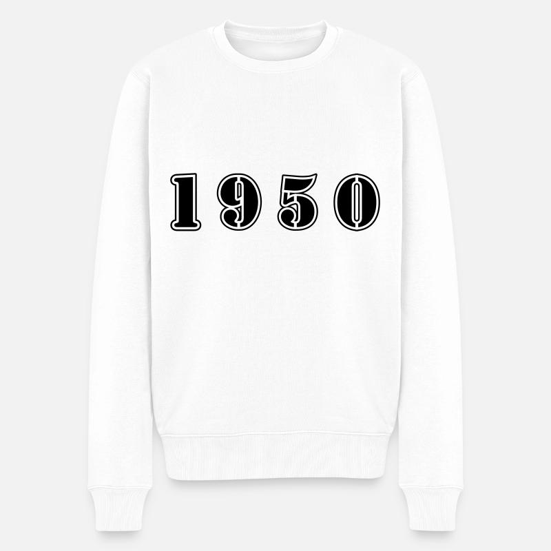 1950 anniversaire - Pull Premium bio Homme - blanc