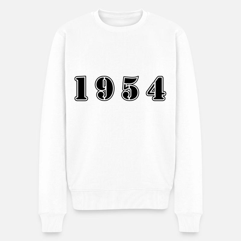 1954 anniversaire - Pull Premium bio Homme - blanc