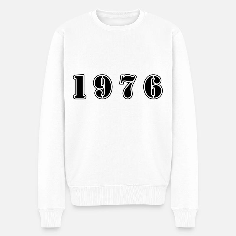 1976 anniversaire - Pull Premium bio Homme - blanc
