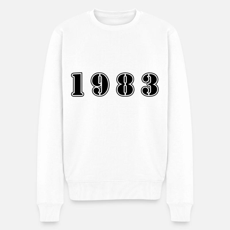 1983 anniversaire - Pull Premium bio Homme - blanc