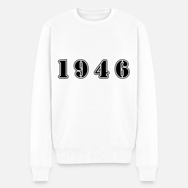 1946 anniversaire - Pull Premium bio Homme - blanc