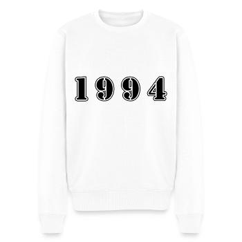 1994 Jahr Geburtstag - Männer Premium Bio Pullover - Weiß - Vorne - Thijin (182cm)