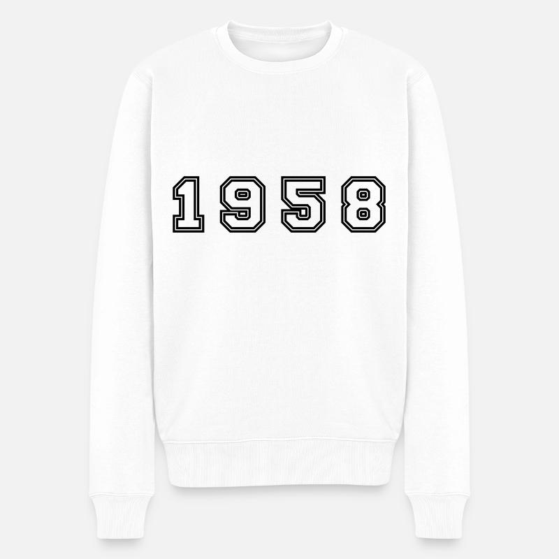 Numéro de l’année 1958 - Pull Premium bio Homme - blanc