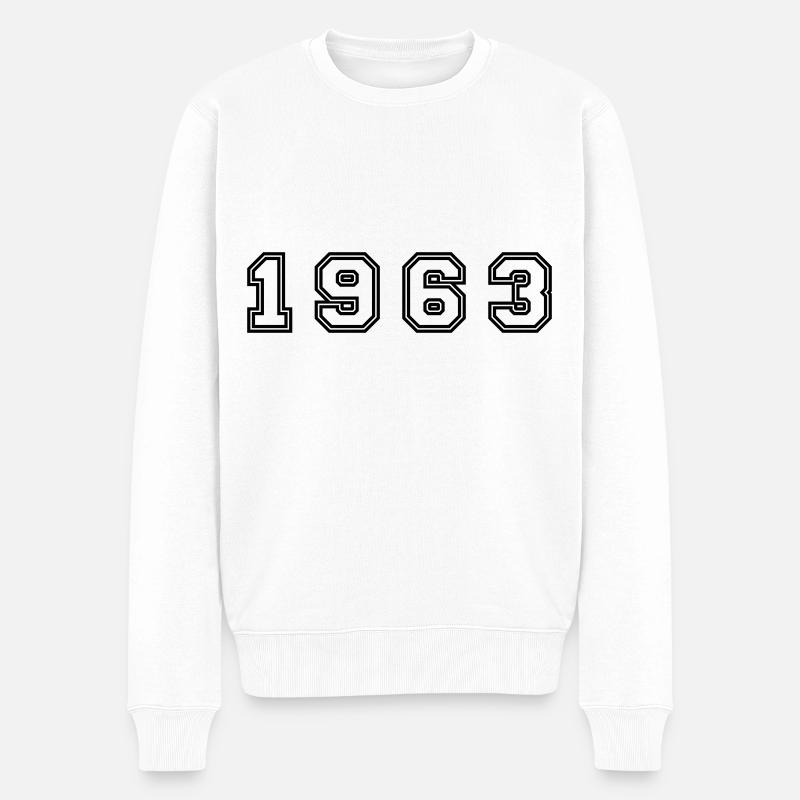 Numéro de l’année 1963 - Pull Premium bio Homme - blanc