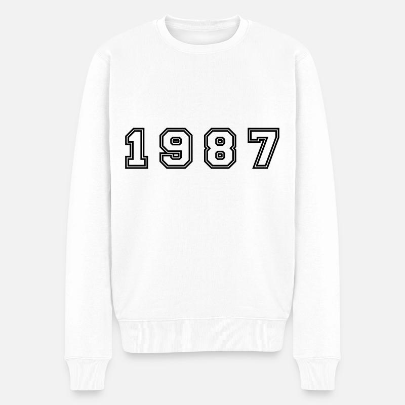 Numéro de l’année 1987 - Pull Premium bio Homme - blanc