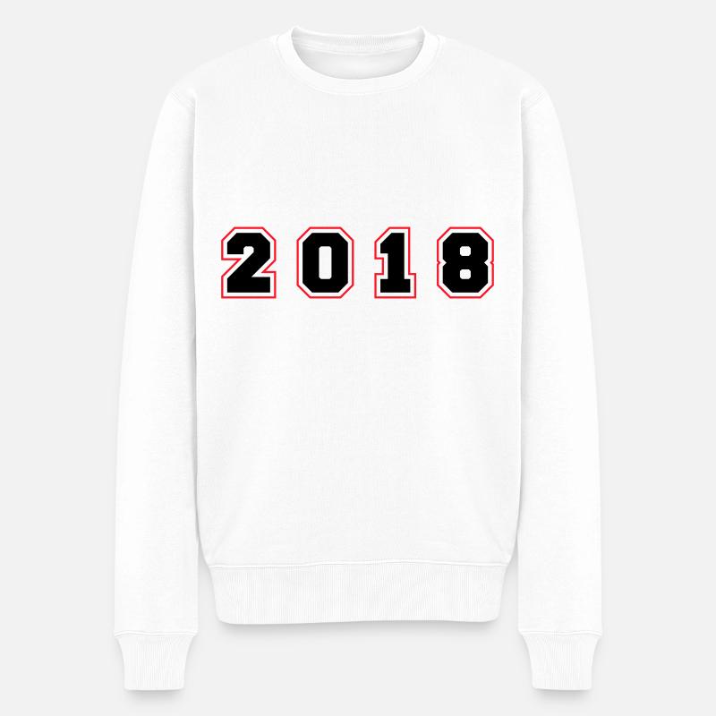 Numéro de l’année 2018 - Pull Premium bio Homme - blanc