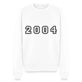 2004 Jahr Zahl - Männer Premium Bio Pullover - Weiß - Vorne - Thijin (182cm)