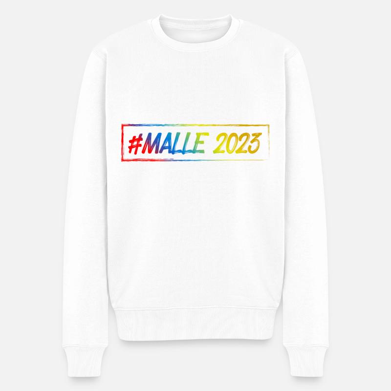 Malle 2023 - Männer Premium Bio Pullover - Weiß