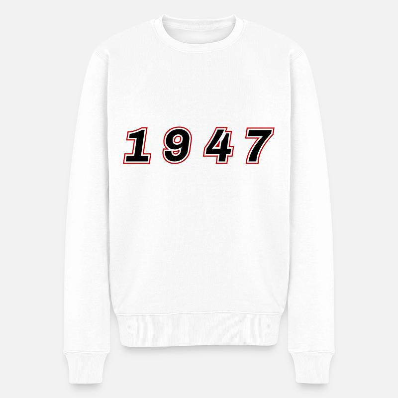 Numéro de l’année 1947 - Pull Premium bio Homme - blanc