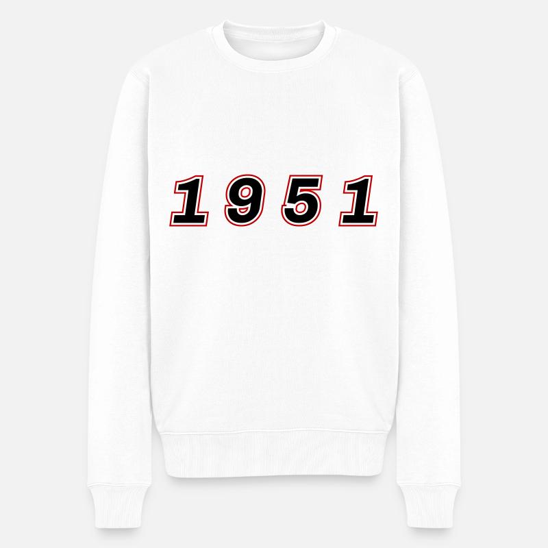 Numéro de l’année 1951 - Pull Premium bio Homme - blanc