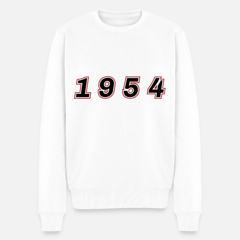 Numéro de l’année 1954 - Pull Premium bio Homme - blanc