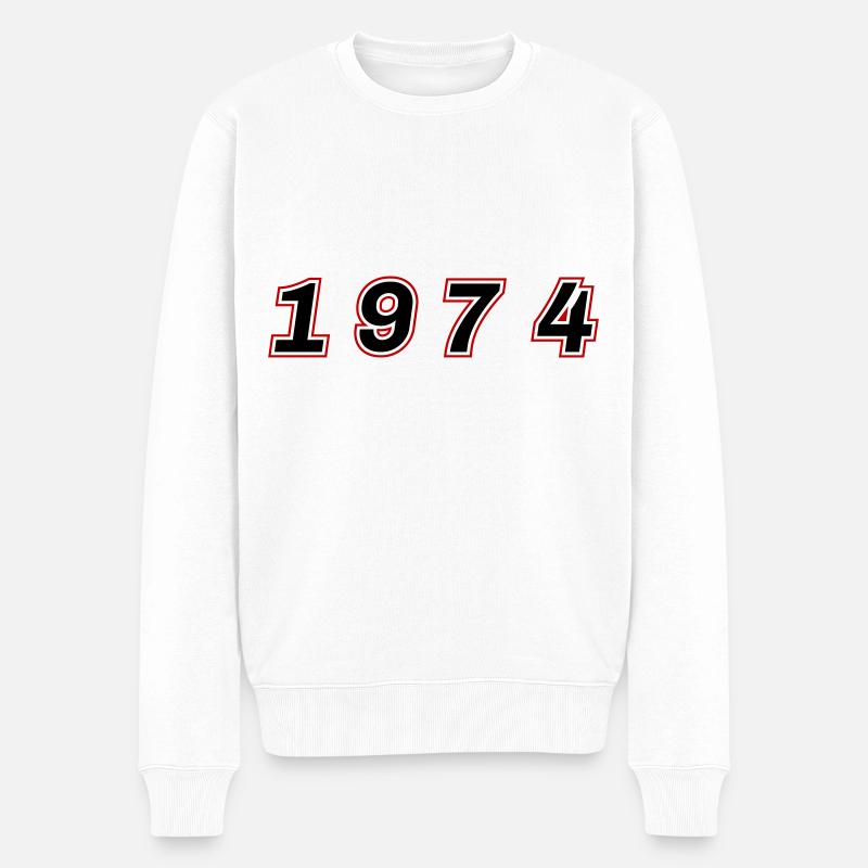 Numéro de l’année 1974 - Pull Premium bio Homme - blanc