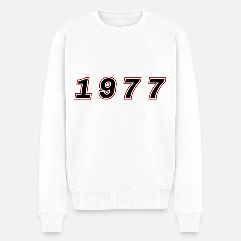 Numéro de l’année 1977 - Pull Premium bio Homme - blanc