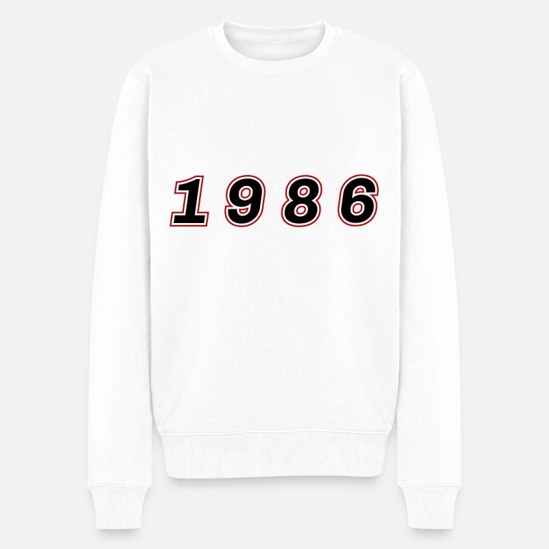 Numéro de l’année 1986 - Pull Premium bio Homme - blanc