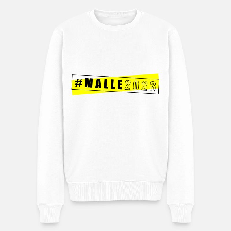 Malle 2023 Mallorca - Männer Premium Bio Pullover - Weiß