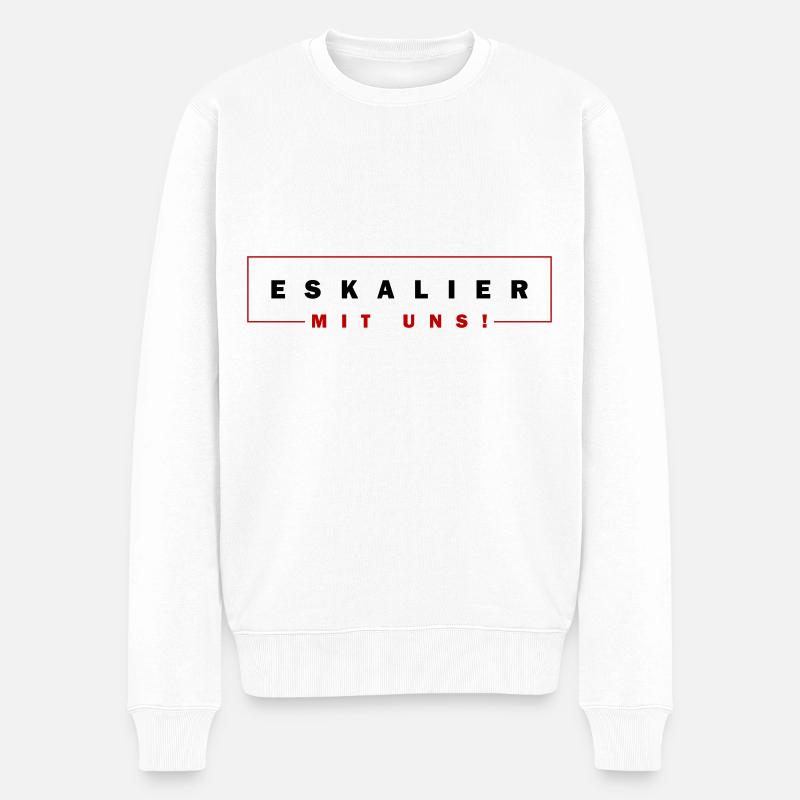 Eskalier mit uns - Männer Premium Bio Pullover - Weiß