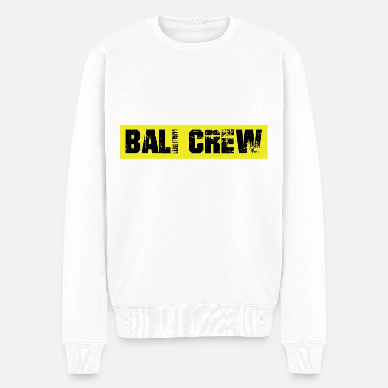 Bali Crew - Männer Premium Bio Pullover - Weiß