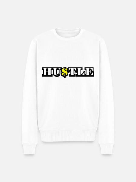 Hustle Quota - Men's Premium Organic Jumper - white