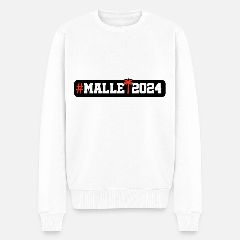 Malle 2024 - Männer Premium Bio Pullover - Weiß