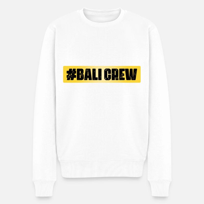 Bali Crew - Männer Premium Bio Pullover - Weiß