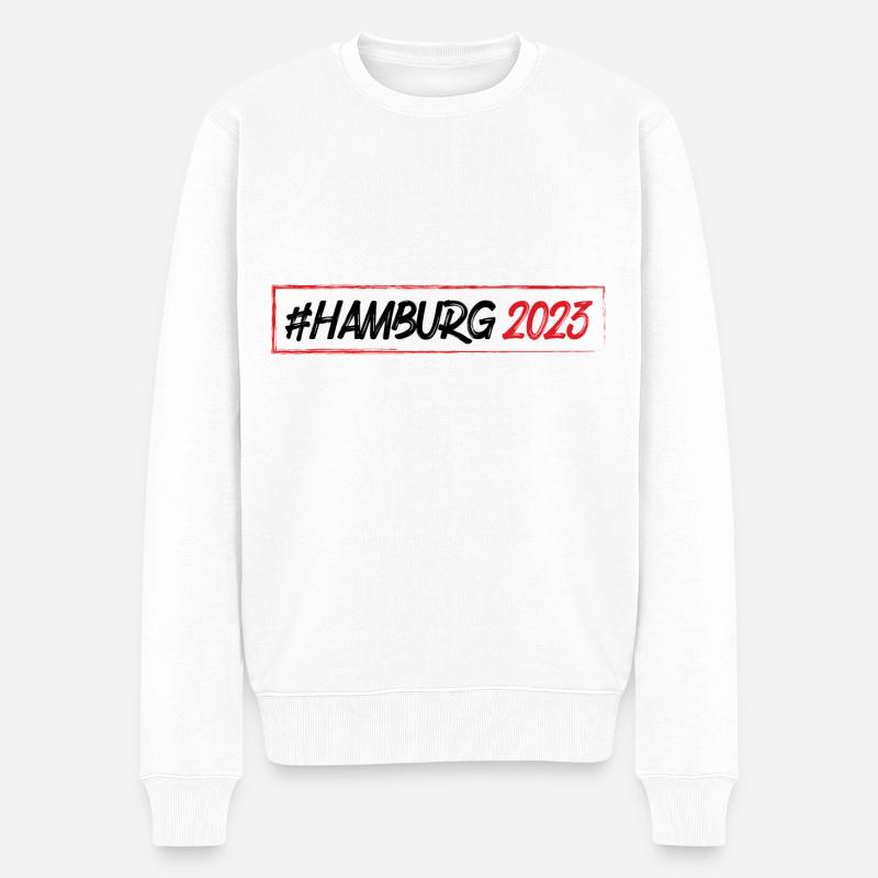 Hambourg 2023 - Pull Premium bio Homme - blanc