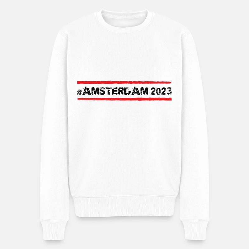 Amsterdam 2023 - Pull Premium bio Homme - blanc