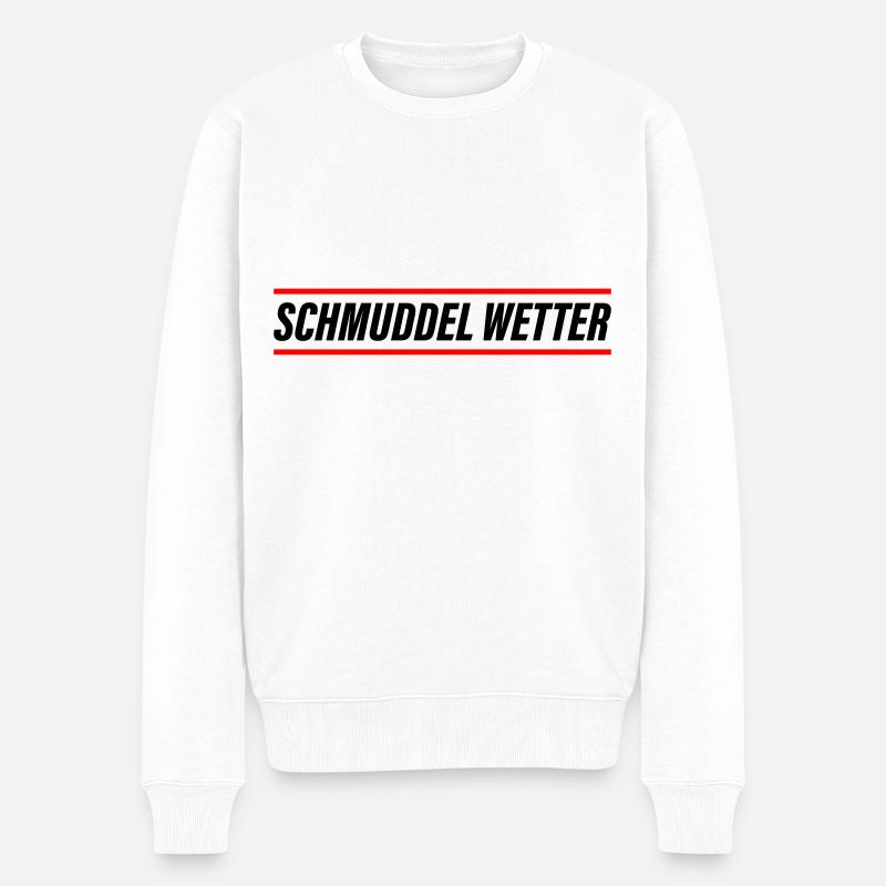Schmuddel Wetter - Männer Premium Bio Pullover - Weiß