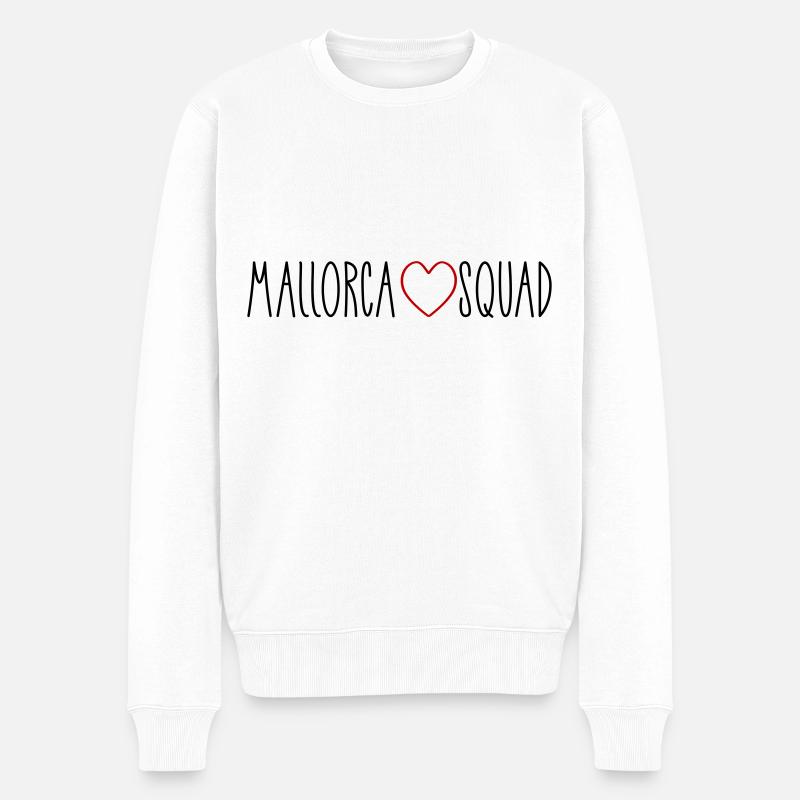 Mallorca Squad Herz - Männer Premium Bio Pullover - Weiß
