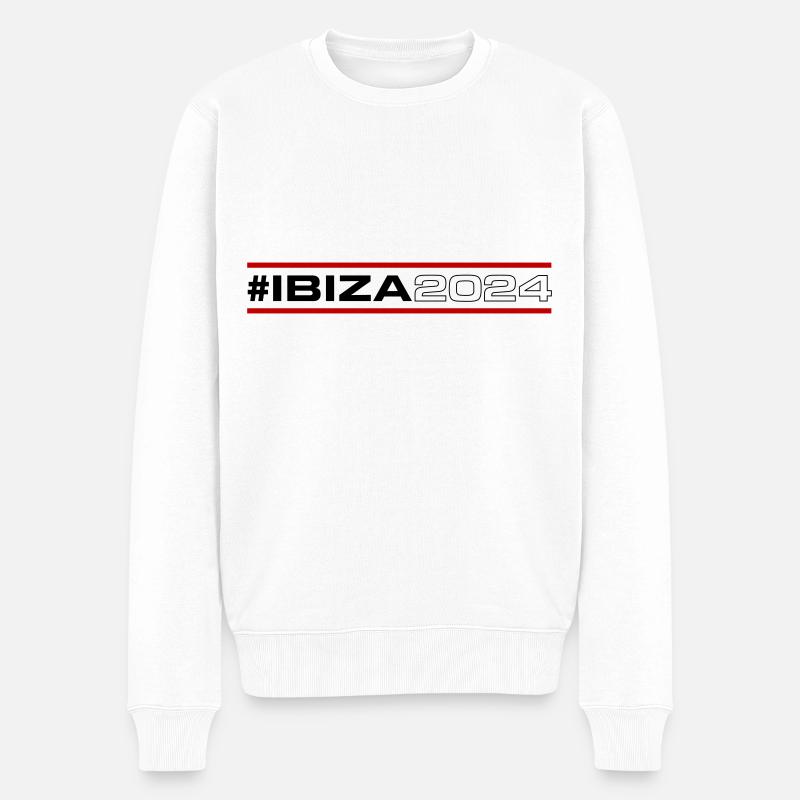 Ibiza 2024 - Männer Premium Bio Pullover - Weiß