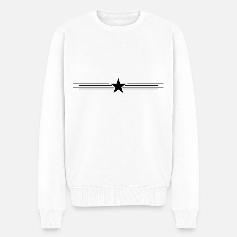 Symbole de ligne d’étoile - Pull Premium bio Homme - blanc