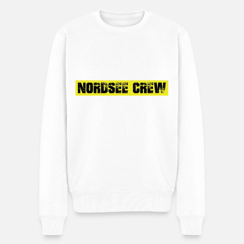 Nordsee Crew - Männer Premium Bio Pullover - Weiß