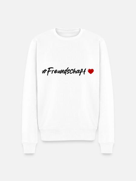 Freundschaft Herz - Männer Premium Bio Pullover - Weiß