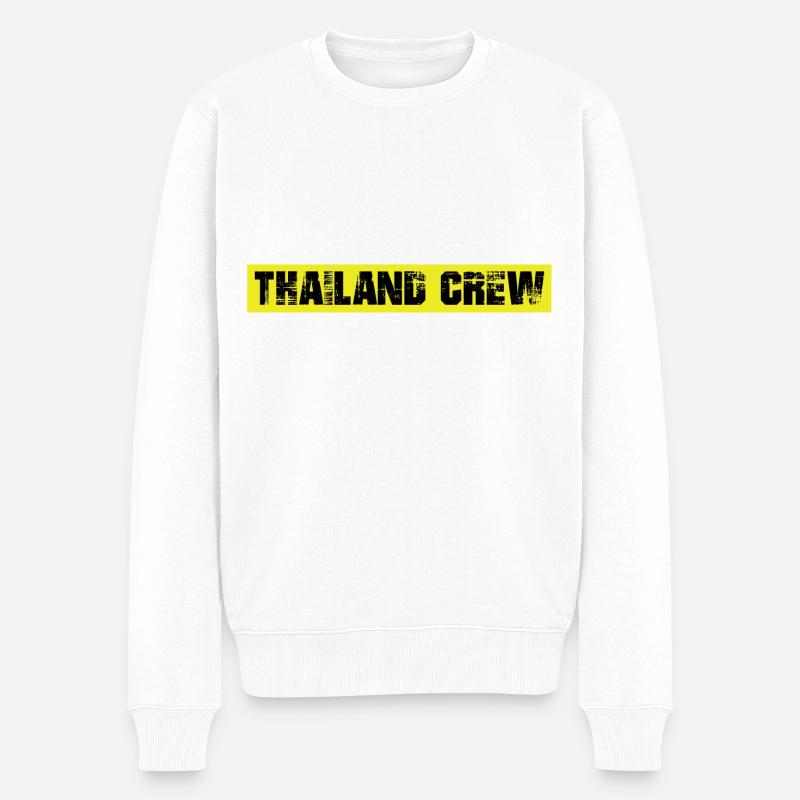 Thailand Crew - Männer Premium Bio Pullover - Weiß